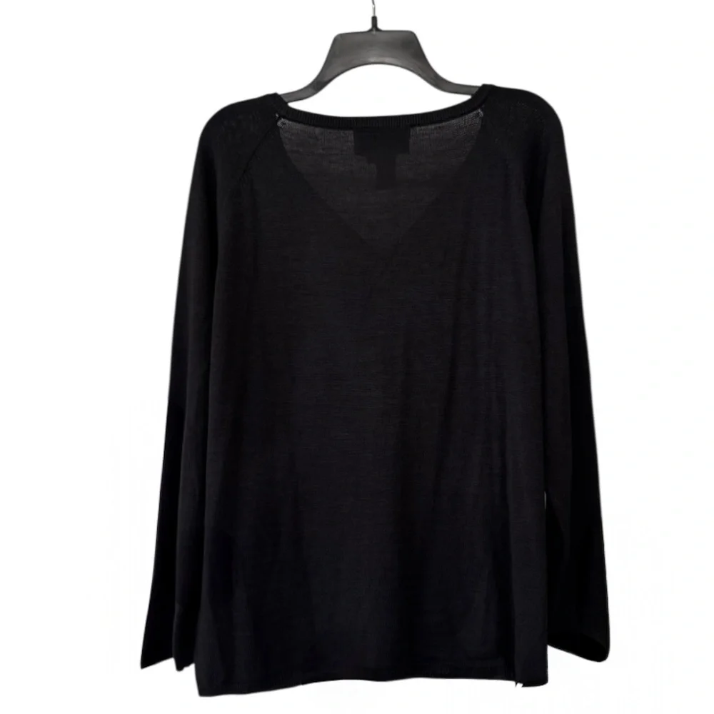Diane Gilman Black Silk Sequin Cardigan